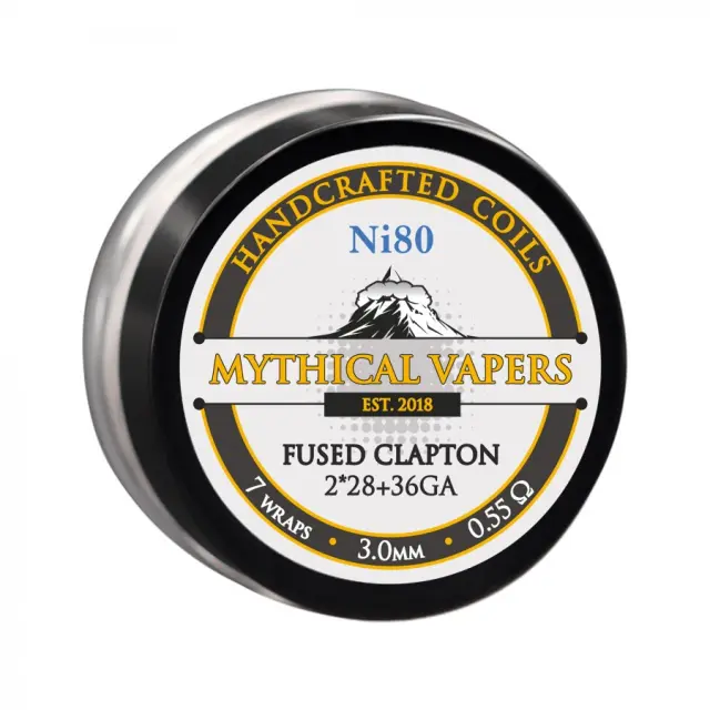 Premium Handcrafted Coils - Mythical Vapers Ni80 2*28 + 36GA 0.55Ω 2