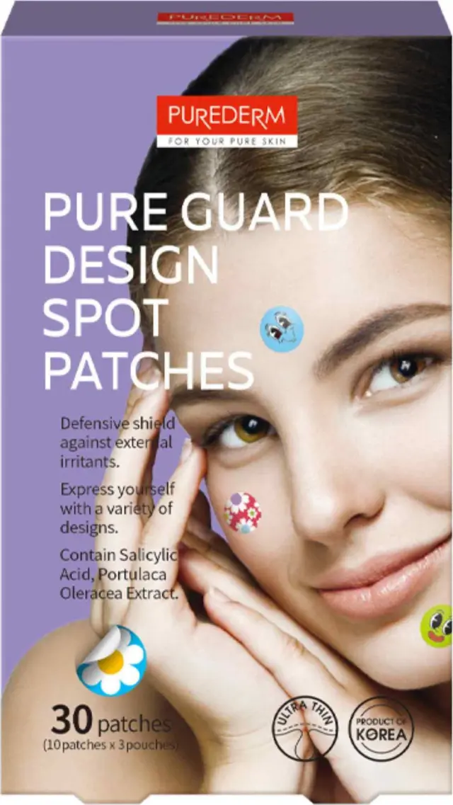 Purederm Pure Guard Design Spot Patches Επιθέματα Για Σπυράκια Με Σχέδια 30τμχ