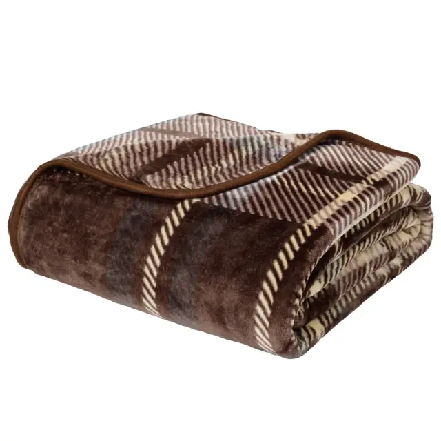 Κουβέρτα Βελουτέ Υπέρδιπλη Das Home 1384 Brown 220x240 3