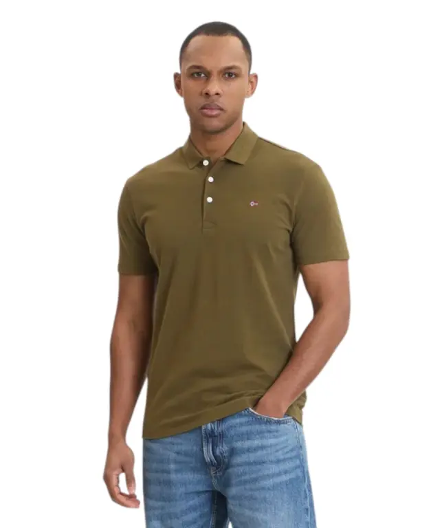 Napapijri - Ανδρικό T-shirt Polo Ealis SS Regular Fit NP0A4H8B-G3A Πράσινο - S