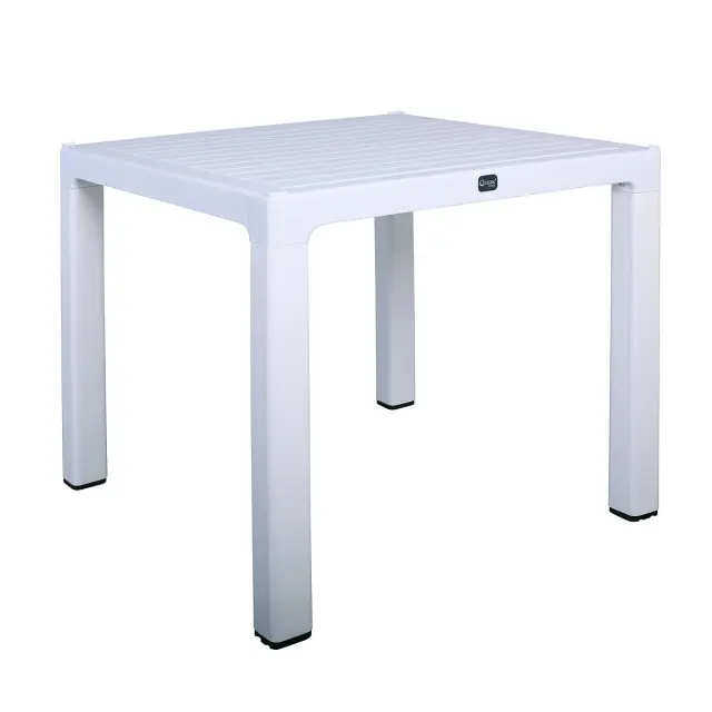 Τραπέζι Τραπεζαρίας Κήπου TEBO Λευκό PP 90x90x73cm
