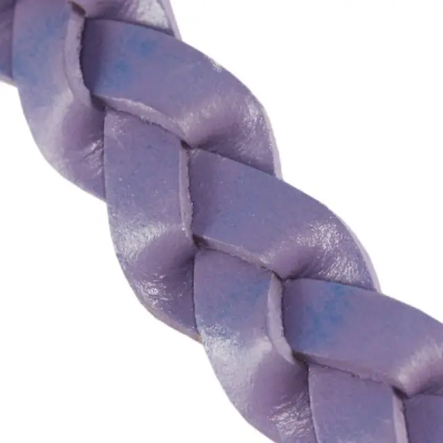 Κορδόνι Δερμάτινο Πλεγμένο Flat Violet 14mm ~90cm