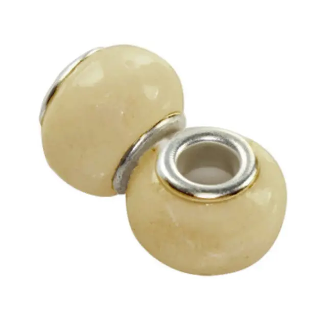 Χάντρα Modular Beige 12.5x10mm - 5τεμ