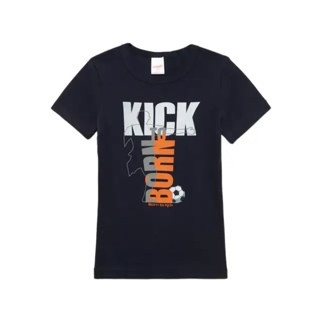 Minerva Παιδικό Φανελάκι Αγόρι Born To Kick, Χρώμα Μαρίν