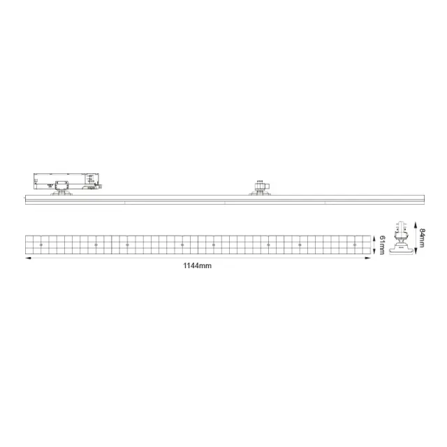 LED ΚΙΝΗΤΟ ΦΩΤΙΣΤΙΚΟ ΡΑΓΑΣ 230V AC 40W 5600LM 4000K 3-PHASE 90° Ra90 5YRS ΜΑΥΡΟ / MARK4040B4M 2
