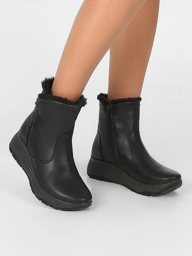 Imac Μποτάκια Γυναικείο δέρμα Μαύρο IMA/656328 NAPPA/NERO 2