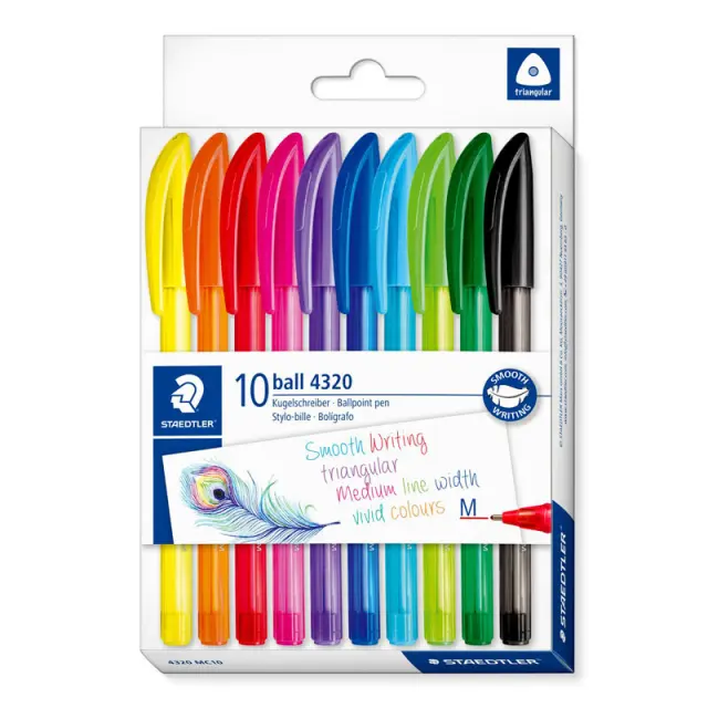 Staedtler Ball 4320 Στυλο Διαρκείας, Σετ 10 Χρώματα