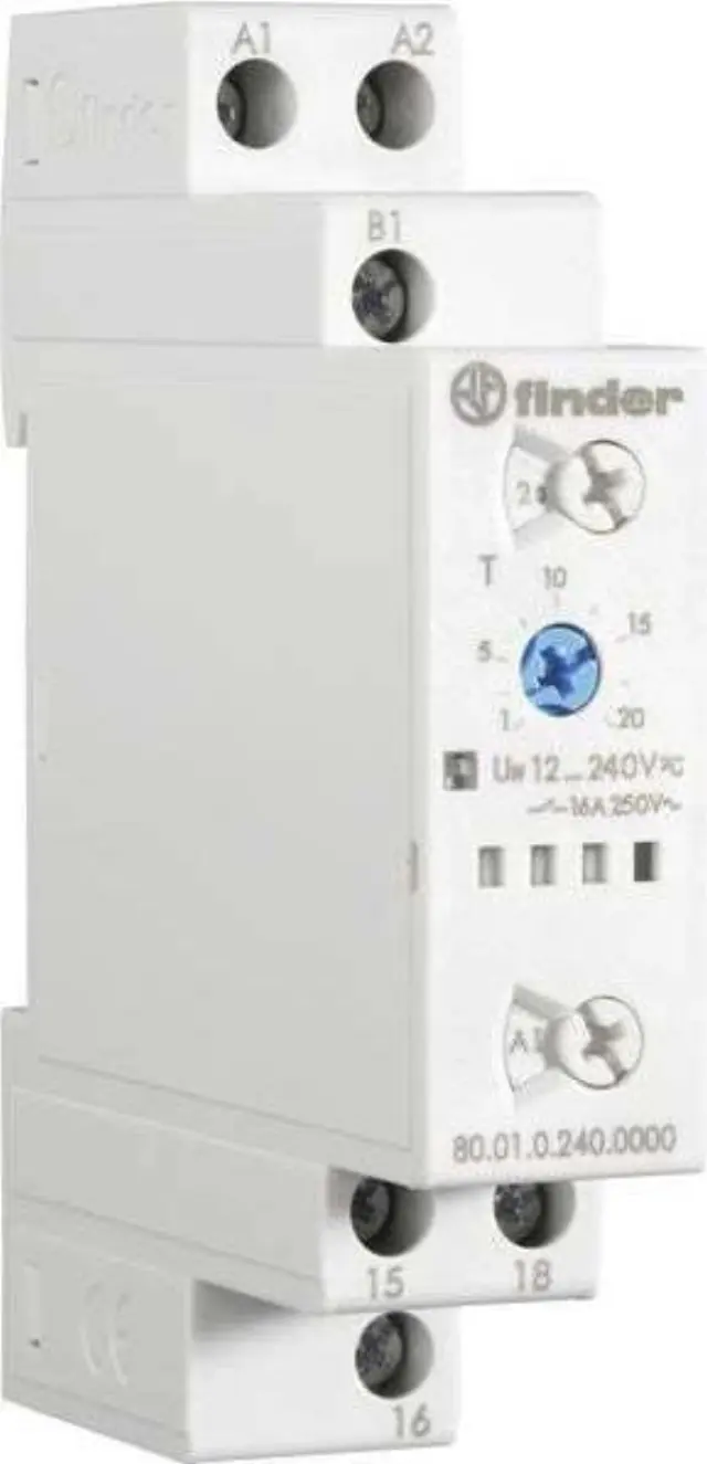 Mod.Timer 6-functions/17,5mm.1CO 16A/12...240VUC (80.01.0.240.0000)