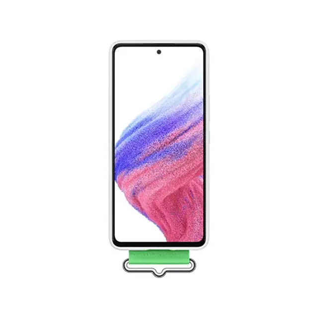Θήκη Σιλικόνης Με Λουράκι Samsung EF-GG990 Silicone Strap Cover Για Galaxy A53 5G White 2