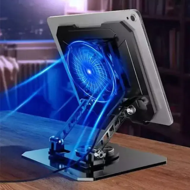 Βάση Στήριξης για Laptop με 1 Ανεμιστήρα Ασημί (Q-ZJ268) 2