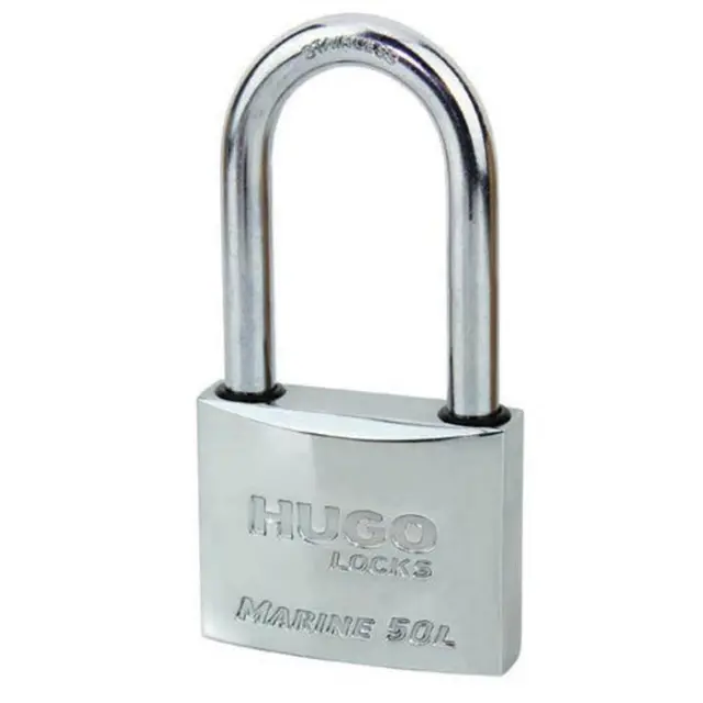 ΛΟΥΚΕΤΟ INOX ΝΑΥΤΙΛΙΑΚΗΣ ΧΡΗΣΗΣ ΜΑΚΡΥΛΑΙΜΟ 40mm HUGO LOCKS 60131