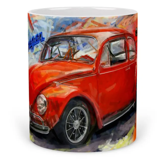 κούπα αυτοκίνητο car κόκκινο beetle κεραμική 330ml με συσκευασία δώρου " με δυνατότητα προσθήκης ονόματος η ευχές 2