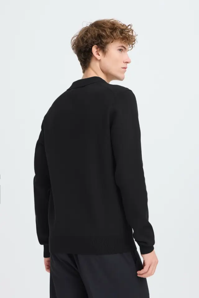 Casual Friday Ανδρικό DAHL Πλεκτό Polo – Black - M 2