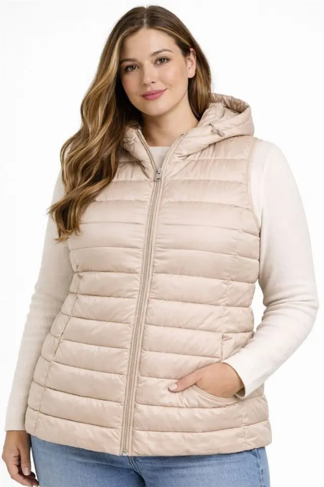 Μπουφάν αμάνικο, CARNEW TAHOE HOOD WAISTCOAT, Only-Carmacoma - M(46-48)