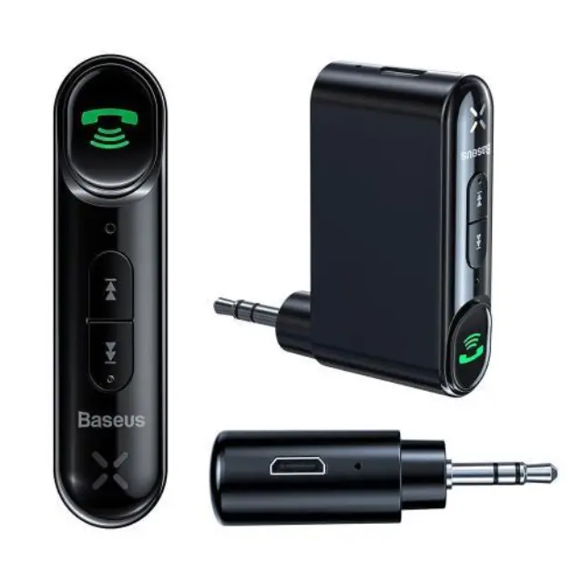 Bluetooth Audio Receiver AUX mini jack Baseus Qiyin WXQY-01 για Αυτοκίνητο & Άλλες Συσκευές Μαύρο N56381