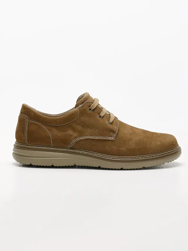 Imac Δετά-Oxfords Ανδρικό δέρμα Nubuck Καφέ IMA/350780 TAUPE 2