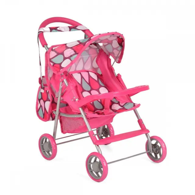Moni Toys Mini Καρότσι Κούκλας με Δίσκο Pink 3+ Ετών