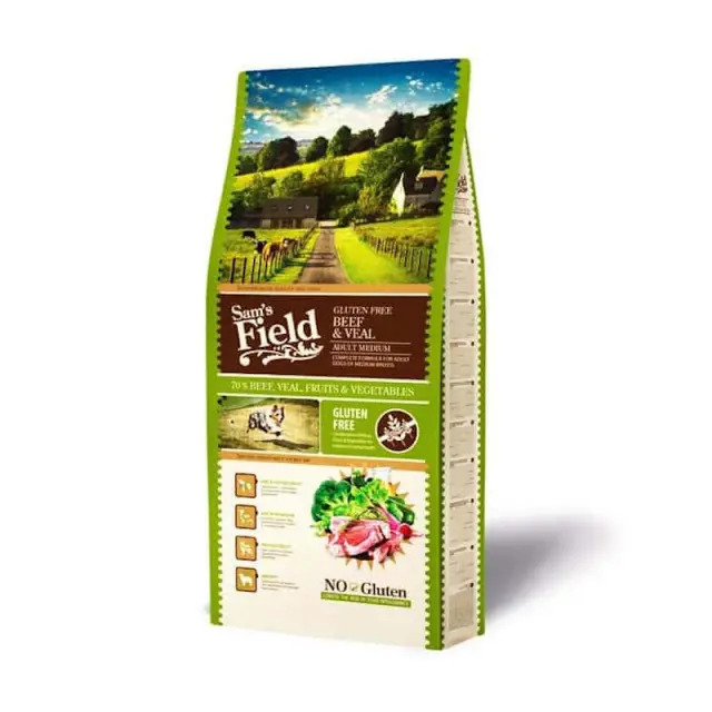 Sam's Field Gluten Free Adult Medium Beef & Veal 13Kg Μονόχρωμο