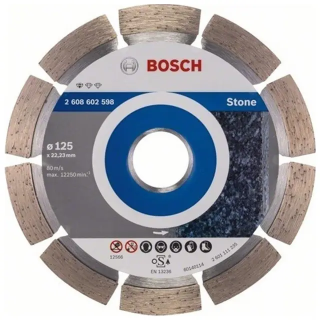 Διαμαντόδισκος Κοπής BOSCH STANDARD FOR STONE 125x1.6x10mm