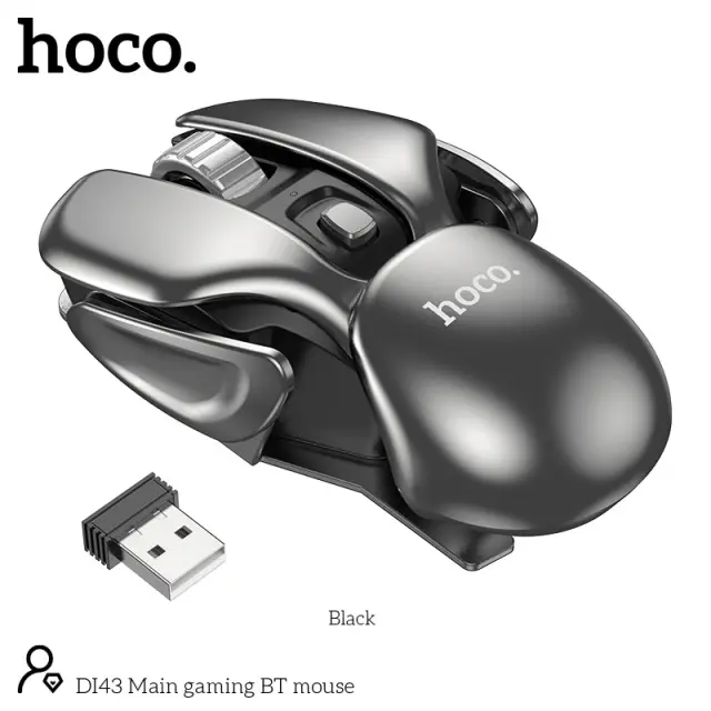 Ασύρματο Ποντίκι Gaming Hoco. DI43 Main 800-1200-1600dpi 2.4GHz 4 Πλήκτρων Μαύρο