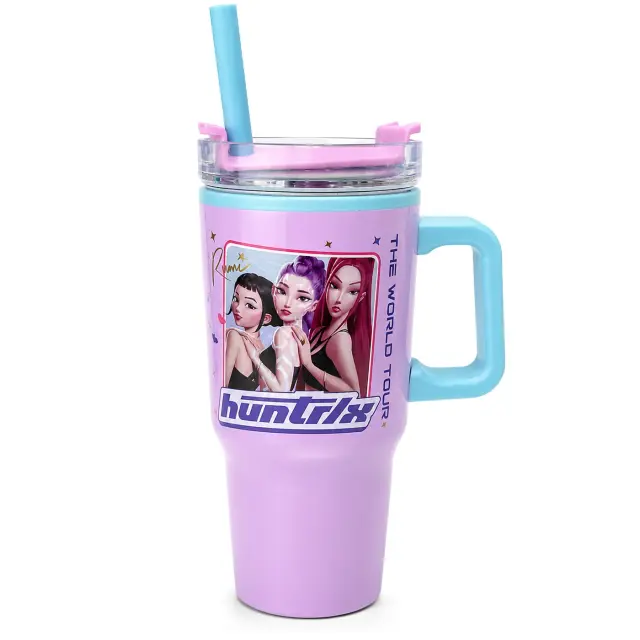 Θερμός Ποτήρι K-POP με Λαβή & Καλαμάκι 640ml K-Pop