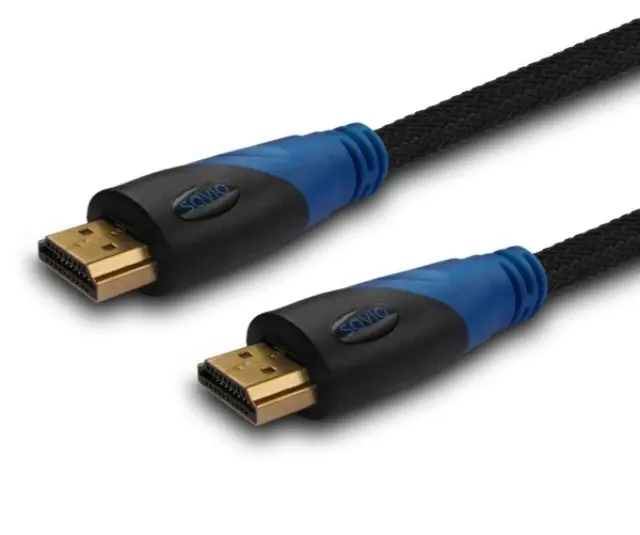 Savio CL-48 HDMI cable 2 m HDMI Type A (Standard) Black,Blue