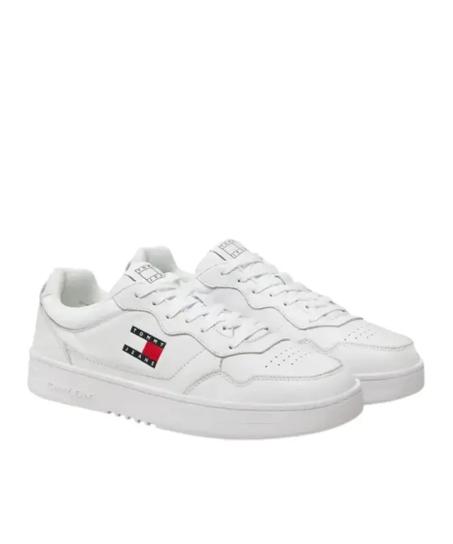 Tommy Hilfiger - Ανδρικά Sneakers Cupsole Leather Ess EM0EM01443-YBR Λευκό 2