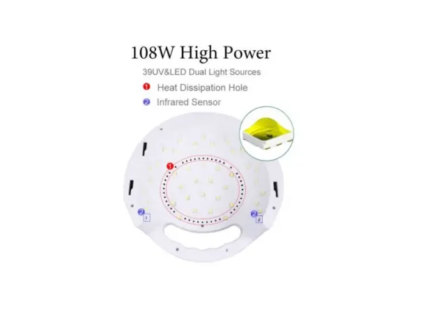 Φουρνάκι vυχιών 108W με 39 led F9 Smart 2.0 Nail Lamp OEM 2