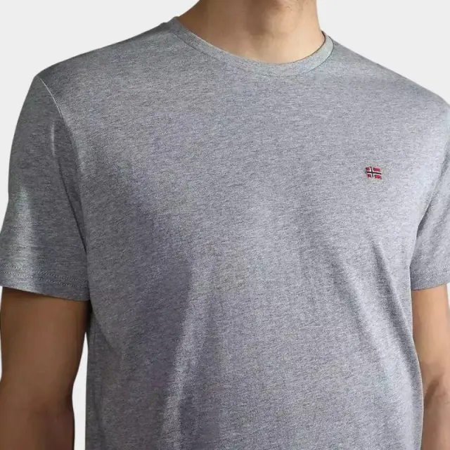 Napapijri - Ανδρικό T-shirt Salis Ss Sum Regular Fit NP0A4H8D-160 Γκρι - 2XL 3