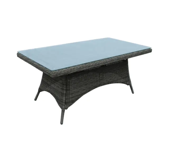 Τραπέζι MONTANA Αλουμίνιο/Wicker Καφέ (Γκρι) 180x90 H.75cm
