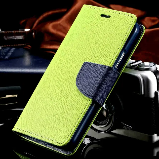 Fancy Book Case Sony Xperia E3 Lime Green 2