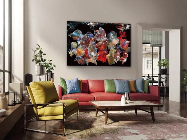 Peces Siam 755016 – Εκτυπωμένη Φωτογραφία 150x100 cm σε Tempered Glass Κόκκινο Μαύρο Πολύχρωμο Πορτοκαλί Πράσινο Ροζ 2