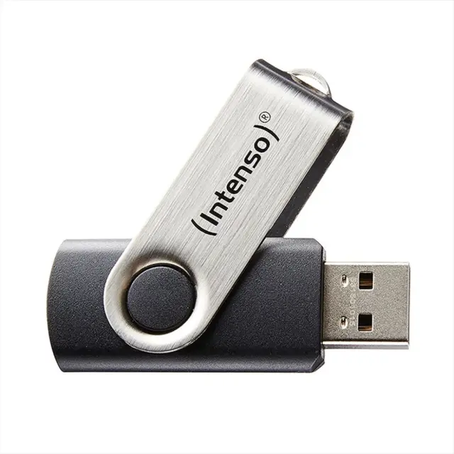 INTENSO Basic Line 64GB USB 2.0 Flash Drive Black Silver (3503490) (INTE3503490)