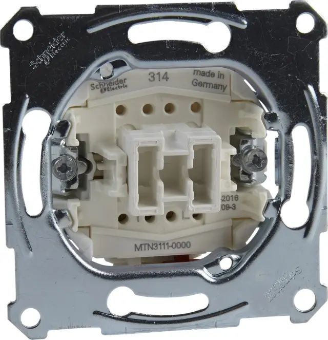 One-way switch insert 1 pole, flush-mounted, 10 AX, AC 250 V, screwl. term.