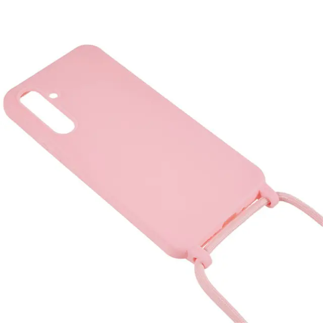 Slim Θήκη με Κορδόνι για τον Λαιμό για Samsung Galaxy A25- Pink OEM 2