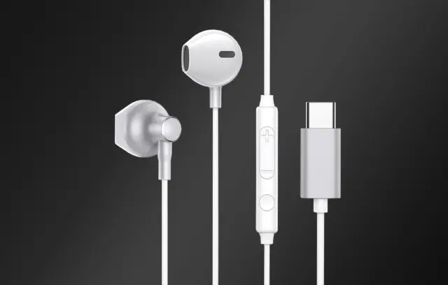 Joyroom JR-EC03 Ενσύρματα ακουστικά, USB C (ασημί) 2