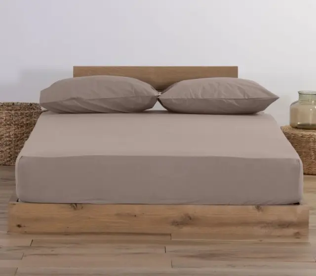 Nef-Nef Homeware Κατωσέντονο Μακό King Size Με Λάστιχο Jersey Χωρίς Μαξιλαροθήκες 180x200+30 Mocca