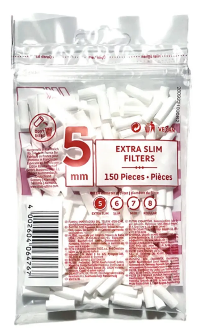 Gizeh Φιλτράκια Extra Slim σε Σακουλάκι - 5mm 2