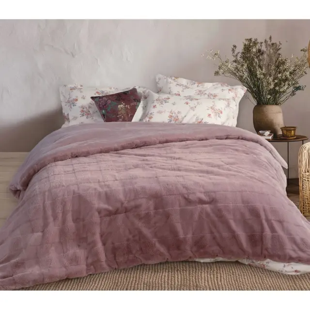 Κουβερτοπάπλωμα Υπέρδιπλο Nef-Nef Wane Mauve 240x220