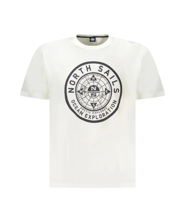 North Sails - Ανδρικό T-shirt Κοντομάνικο Regular Fit 996025-000-0101 Λευκό 3