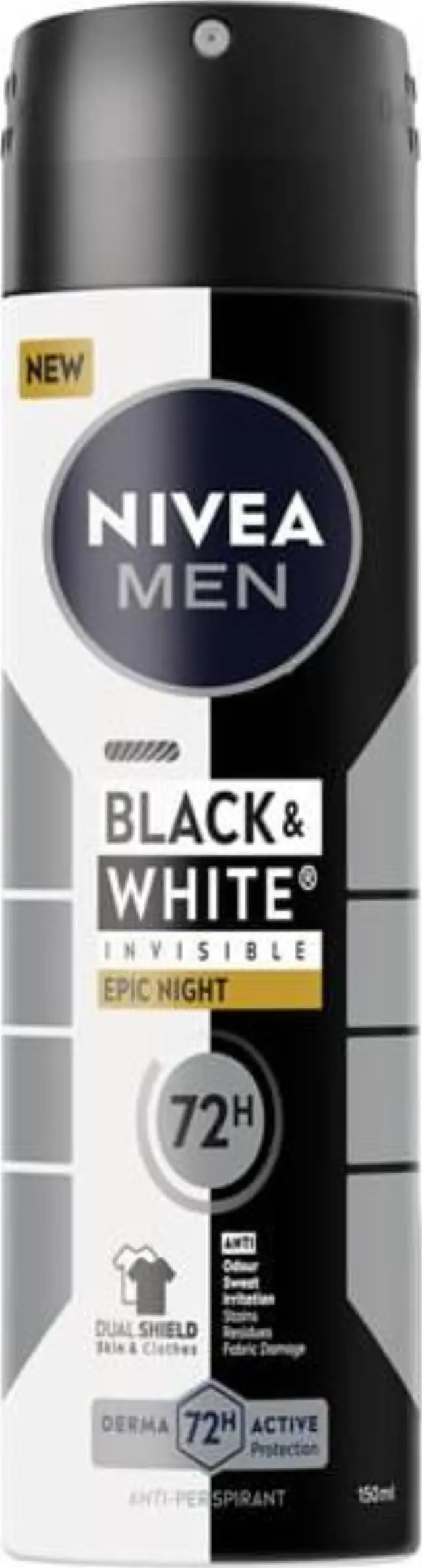 Nivea Men Black & White Invisible Original 72h Αποσμητικό Spray 150ml
