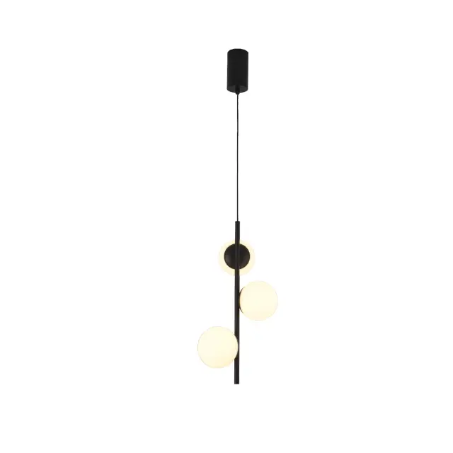 Κρεμαστό Φωτιστικό LED ACA Ball OKN96163BK Αμμώδες Μαύρο 15W 3000K 1650lm / OKN96163BK