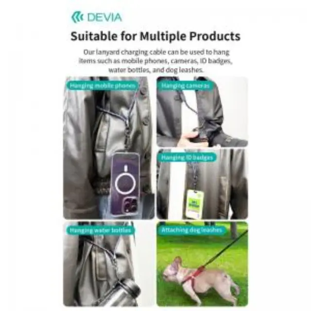 Καλώδιο Σύνδεσης USB 2.0 Devia EC428 Woven Adjustable Lanyard USB C σε USB C PD 60W 1.6m Cable Pro5 Σκούρο Μπλε N68615 3