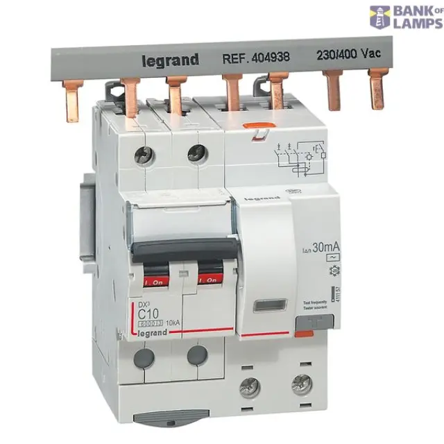 Residual Current Circuit Breaker with Overcurrent Protection DX3 2P, 10 A, 10 kA, 230 V, 6 kA, 30 mA