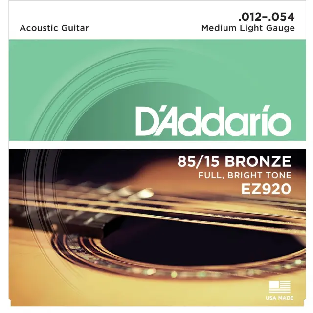 D'Addario EZ920 85/15 Bronze Χορδές Ακουστικής Κιθάρας 12 - 54
