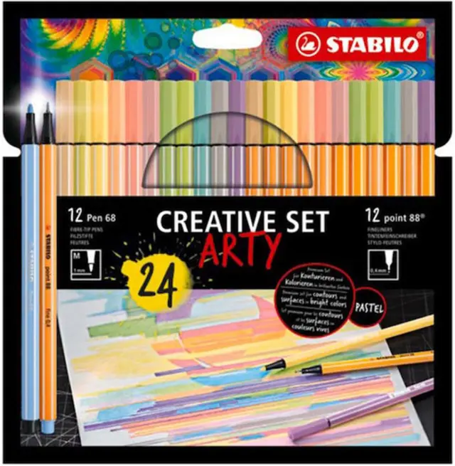 Μαρκαδοράκια Ακουαρέλας Stabilo Arty 8868 24τεμ / 128886824 (Stabilo)