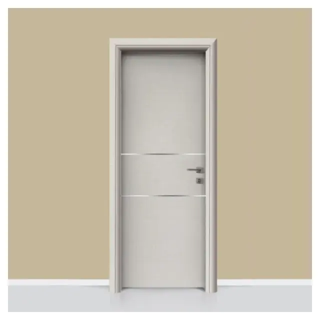 Πόρτα εσωτερική laminate με inox στοιχεία σχέδιο 213