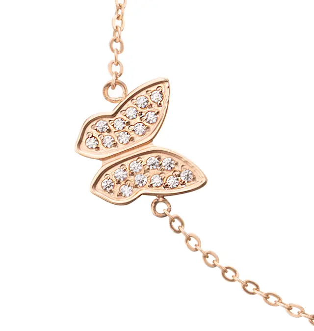 Βραχιόλι ALVIERO MARTINI 1A CLASSE Papillons Bracelet 1698716 Ροζ Χρυσό 3