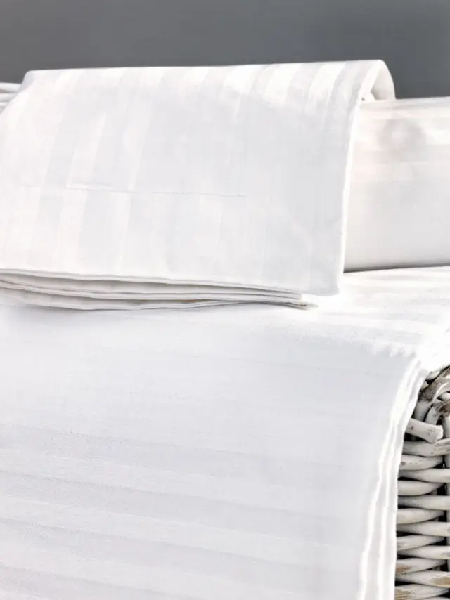 Σεντόνι Ημίδιπλο White Comfort 170X270 White Stripes Palamaiki