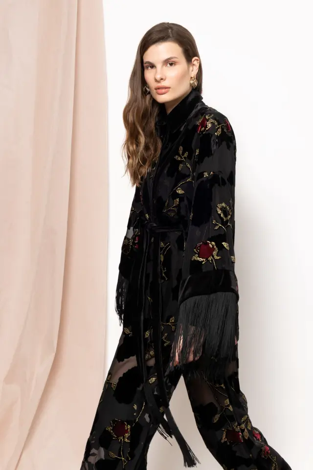 Nema Resort Wear Kimono (15006N126 BLACK) - S 3